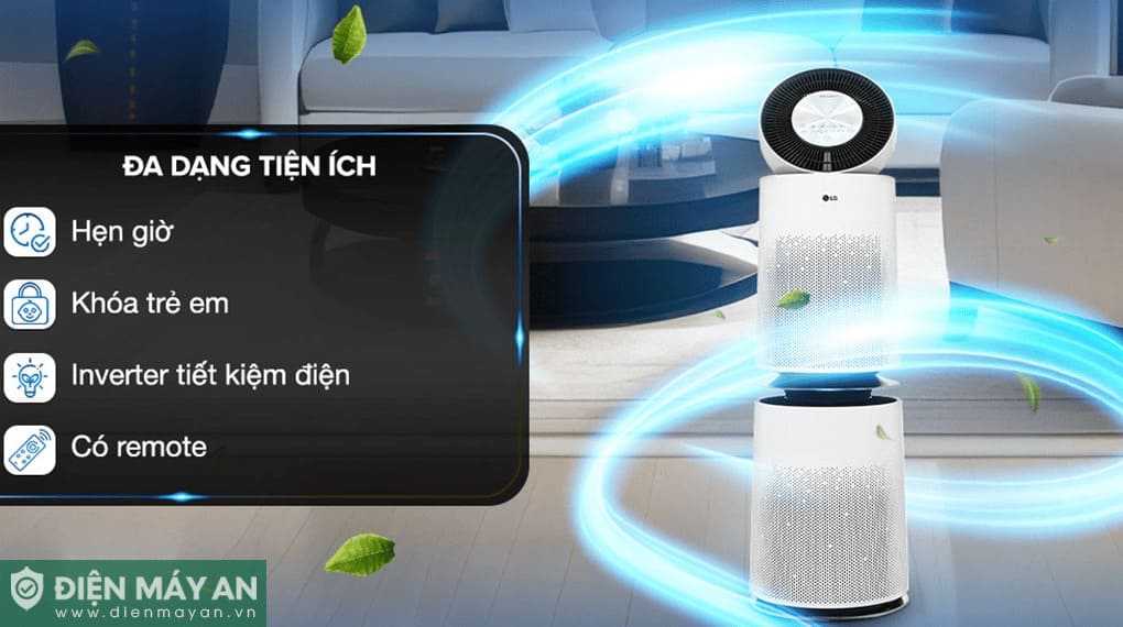 Máy Lọc Không Khí 2 Tầng LG PuriCare AS10GDWH0.ABAE 70W